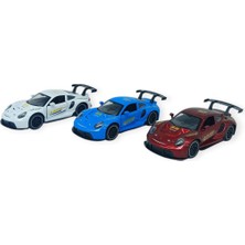 Fantastik Store 3291D - Ç/b Sesli Işıklı Porsche Araba 3 Ast 12 (Lisinya)