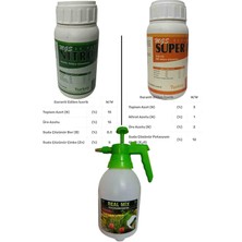 Mgs Tarım Meyve Sebze Çim Tüm Bitkiler 250ML Karışabilir Sıvı Gübre 2 Adet/2lt Gübreleme Sulama Pompası Set