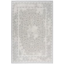 Cinka Home Modern Tasarımlı Halı Yumuşak Doku Saçaklı Tozumaz Tüylenmez Klasik Salon Oturma Odası 7135 Gri