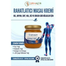 Şifakür Bitkisel Sağlık Ürünleri Kuyruk Yağı Masaj Kremi 240ML - Kaz Alabalık Yağı Kolajen Bel Boyun Diz Sırt Için Rahatlatıcı Bakım