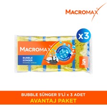 Macromax Bubble Sünger 15 Adet Avantaj Paket