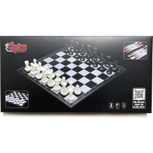 Vardem Oyuncak VRD10661 Katlanabilir Satranç Tavla ve Dama Seti