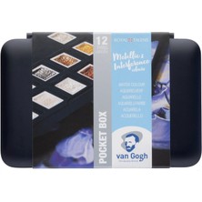 Van Gogh : Yarım Tablet Sulu Boya Seti : 12 Renk (Metalik Renkler)
