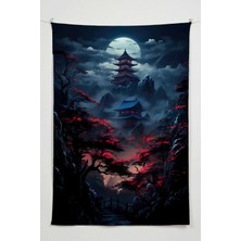 Charmbi Ay Işığı Dojo Duvar Örtüsü – Büyük Boy Tapestry Duvar Halısı, Oyun Anime Film Oda Dekor