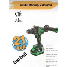 Hais Pro Profesyonel Darbeli Matkap 21 V 4.0 Ah Çift Akülü Kömürsüz Motor