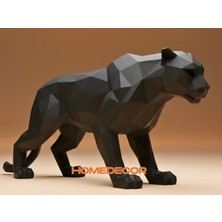 Modern Minimalist Panter Figürü - 3D Baskı Ofis ve Ev Dekoru