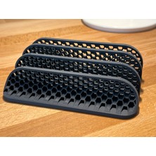 3D Tasarım Petek Dokulu Çoklu Tablet ve Telefon Standı - Modern Masaüstü Düzenleyici ve Cihaz Tutucu