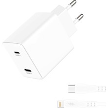 Avcı Teknoloji Market 50W Usb-C Lightning Hızlı Şarj Seti Pd Destekli iPhone Şarj Adaptörü