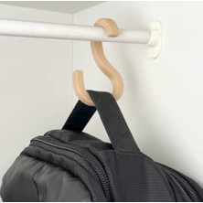 3D Tasarım Geniş Formlu Gardırop S-Kanca - Çanta, Aksesuar ve Kıyafet Askısı Düzenleyici Aparat