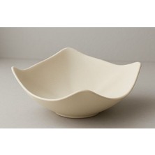 Modern Dalgalı Form Dekoratif Sunum Kasesi - 3D Tasarım Mat Krem Minimalist Meyvelik ve Takı Düzenleyici