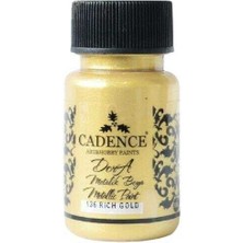 Cadence 136 Rich Gold Dora Metalik Boya Göz Kamaştırıcı Parlaklıkta Su Bazlı 50 ml