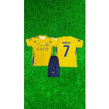 Rodak Spor Ronaldo 7 A.nasr Sarı Şortlu Çocuk Forması 2’li Takım