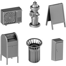 Akaslan Plastik Şehir Sokak Diorama Paketi (Bu Ürün Sadece Plastik Parçadır - Almadan Önce Soru Sorabilirsiniz)