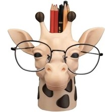 3D Tasarım Gerçekçi Zürafa Figürlü Kalemlik ve Masaüstü Düzenleyici - Dekoratif Ofis Aksesuarı