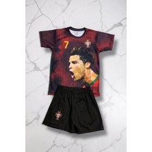 Çağrı Giyim Özel Tasarım Ronaldo Resimli Portekiz Çocuk Forması