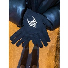 Flex Yosun Gotik Reflektörlü Siyah Kumaş Eldiven1-Fosfor-Esnek-Kış-Drill-Kar-Motor-Bisiklet