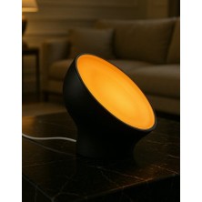 Modern Küresel Masa Lambası - 3D Tasarım Minimalist Ambiyaş Aydınlatma ve Dekoratif Başucu Gece Lambası