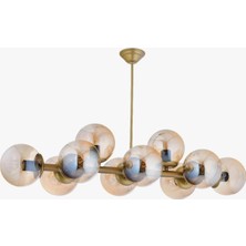 Class Aydınlatma Abajur Modern Tasarım 10LU Eskitme Bal Cam Avize