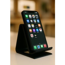 Apple Logo Tasarımlı Masaüstü Telefon Standı - 3D Yazıcı Özel Üretim Telefon Tutucu