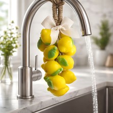 Dekoratif Limon Sabun Demeti – El Yapımı Limon Kokulu Askılı Sabun Demeti | Banyo & Mutfak Dekoru