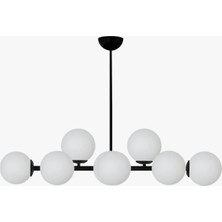 Class Aydınlatma Abajur Modern Tasarım 10 Lu Siyah Beyaz Sarkıt Avize