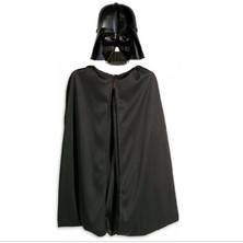 Skygo Çocuk Boy Yıldız Savaşları Star Wars Darth Vadet Maskesi ve 90 cm Pelerin Seti Siyah