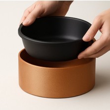 Modern Lüks Köpek ve Kedi Mama Kabı - 3D Tasarım Çıkarılabilir Hazneli Kaymaz Su Kabı & Estetik Evcil Hayvan Besleme Standı