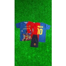 Rodak Spor Messi 10 Barcelona Kırmızı Şortlu Çocuk Forması 2’li Takım