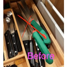 Çekmece Içi Bıçak Düzenleyici ve Koruyucu Stand - 3D Tasarım Mutfak Organizer