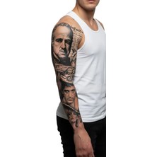 Gerçekci The Godfather ve Scarface Realistic  Görünüm Kol Bacak Geçici Dövme Tattoo Sticker