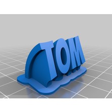 Akaslan Plastik Tom Isim Plakası (Bu Ürün Sadece Plastik Parçadır - Almadan Önce Soru Sorabilirsiniz)