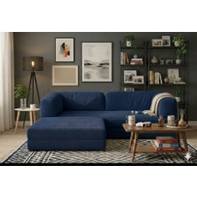 Herev Koltuk 160X160 Modüler Köşe Takımı Yıkanabilir Kadife  Kumaş L Köşetakımı Sünger Kanepe Yataklı Koltuk