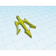 Akaslan Plastik Trident Anahtarlık (Bu Ürün Sadece Plastik Parçadır - Almadan Önce Soru Sorabilirsiniz)