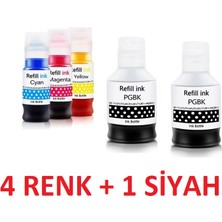 Printiks Canon Pixma Gı41 4 Renk Muadil Mürekkep Set + 1 Siyah 5 Adet G1420, G1430, G1460, G2420, G2430, G2460, G2470, G3420, G3430, G3460, G3470, G3480, G4470