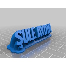 Akaslan Plastik My Customized Süpürme 2 Satırlı Isim Plakası Metin 3D Baskı (Bu Ürün Sadece Plastik Parçadır - Almadan Önce Soru Sorabilirsiniz)