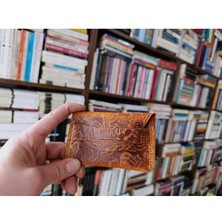 Mahfuz Tamamen El Emeği Hakiki Deri Minimalist Cüzdan Kartlık ( 11X6.5CM) NLU372