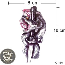 Trakya Tattoo 1-2 Hafta Kalıcı Geçici Minimal Yılan Dövmesi