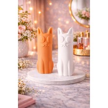 3D Boyuthane Sevimli Kedi Dekoratif Vazo Seti