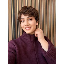 Aura Peruk Kahve Tonundaki Işıltılı Şahane Matlığa Sahip Kısa Modelimiz