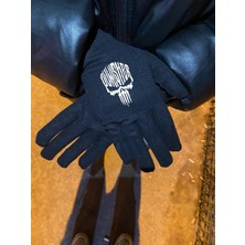 Flex Premium Reflektörlü Siyah Kumaş Eldiven1-Fosfor-Esnek-Kış-Drill-Kar-Motor-Bisiklet