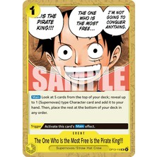 Bandai Tcg One Piece The One Who Is The Most Free Is The Pirate King!!! OP13-116 Lisanslı Oyun Kartı (En)
