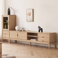 Wooden Decoration Veyra Tv Ünitesi Masif Ahşap