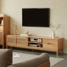 Wooden Decoration Evinna Masif Ahşap Tv Ünitesi