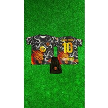 Rodak Spor Yamal 10 Barcelona Siyah Tasarım Şortlu Çocuk Forması 2’li Takım