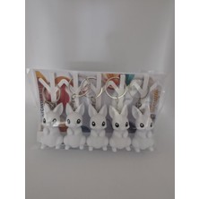 Ceviz Dizayn Tavşan Anahtarlık Çanta Süsü – Hediye Aksesuar – 5 Adet