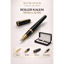 Scrikss Honour 38 Roller Kalem Siyah Altın – Lüks Kutulu