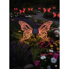 Dream Plus 2 Adet Kelebek Figürlü Güneş Enerjili Bahçe Saksı Lambası Gün Işığı Dış Mekan Aydınlatma Büyük Boy