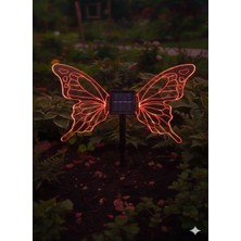 Dream Plus Kelebek Figürlü Güneş Enerjili Bahçe Lambası Rgb Ledli Dış Mekan Saksı Aydınlatma Büyük Boy