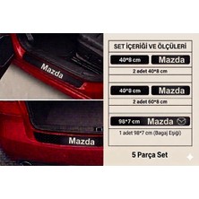 Mrt Teknik Mazda Lantis Için Özel Yeni Uyumlu Aksesuar Bagaj ve Kapı Eşiği Oto Özel Yeni Sticker Karbon 5'li Set