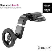 Iberry Magdesk Arm 6 Vantuzlu Magsafe Araç Içi Telefon Tutucu